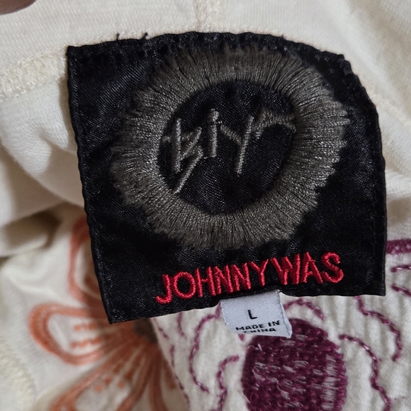 Johnny Was Blossom Open Front Floral Hooded Cardigan Size L - Picture 9 of 11